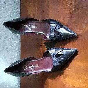 The most beautiful black leather Chanel shoes you have ever seen